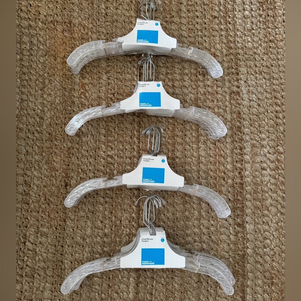 Room Essentials Clear Plastic Hanger Bundle of 24